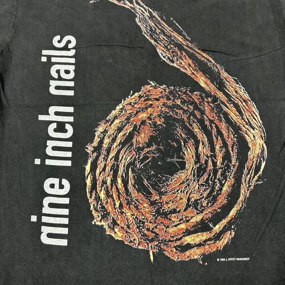 Vintage NIN 1995 Nine Inch Nails Further Down The Spiral Large Reprint T-Shirt - Picture 4 of 9